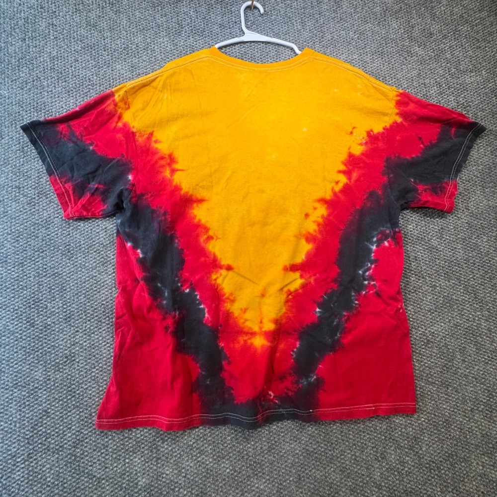 NFL Team Apparel Kansas City Chiefs Tie Dye Graphic T-Shirt Mens 2XL Red Yellow - Picture 5 of 5